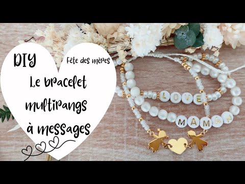 DIY fête des mères : le bracelet multirangs à message