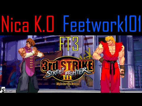 Street Fighter III: Third Strike - Nica K.O [Yang] vs Feetwork101 [Ken] (Fightcade FT3)