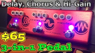 Video thumbnail for A $65 3-in-1 Delay, Chorus, Distortion Pedal by DONNER.  The Alpha Force Demo & Review. by The Tone King