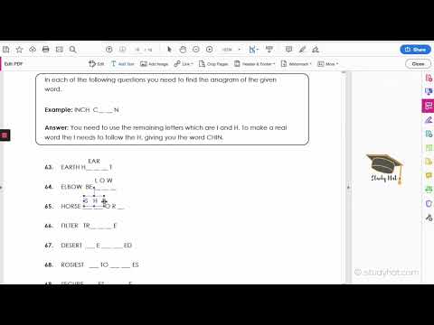 11 Plus Verbal Reasoning | Anagrams | Mock Exam Questions