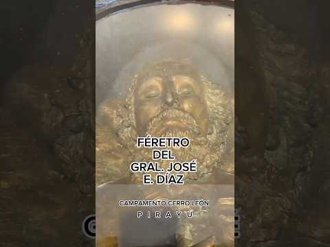 El féretro con el que transportaron al Gral. Díaz en 1867. Campamento Cerro León - Pirayú.