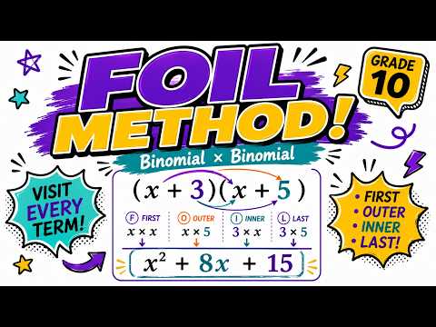 Binomial × Binomial: FOIL Method Explained | Grade 10 Maths