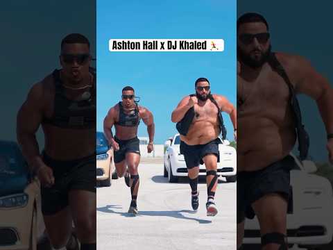 DJ Khaled & Ashton Hall training 💪
