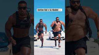 DJ Khaled &amp; Ashton Hall training 💪