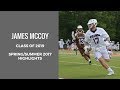 James McCoy C/O 2019 Spring/Summer 2017 Highlights