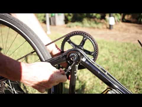 Einstellen des exzentrischen Tretlagers und der Riemenspannung an Vivente Rohloff-Fahrrädern