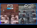 Persona 3 vs Persona 3 Reload Comparison - Gekkoukan High & Paulownia Mall