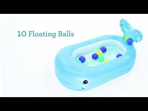 Infantino Whale Bubble Bath with Temperature Sensor Inflatable Bath Tub