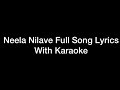 Neela Nilave Full Song Lyrics With karaoke Rdx #rdx #karaoke #malayalamkaraokewithlyrics