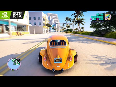 GTA Vice City Remake - Unreal Engine 5 Gameplay Concept Demo made with GTA 5 PC Mods