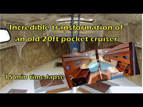 Incredible Transformation of an old 20ft Sailing Boat - 4 years in 20 mins time laps