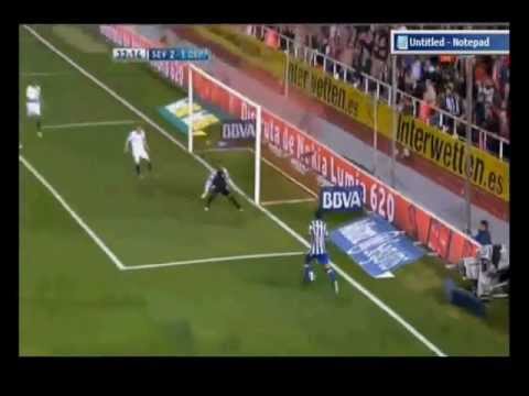 Sevilla 2 - 1 La Coruna | Goal di Riki | Assist di Abel Aguilar | Liga BBVA 2012/2013 | 15/02/2013
