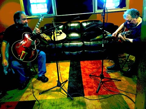 Jack DeSalvo and Dom Minasi recording Julia's Dream at Beanstudio