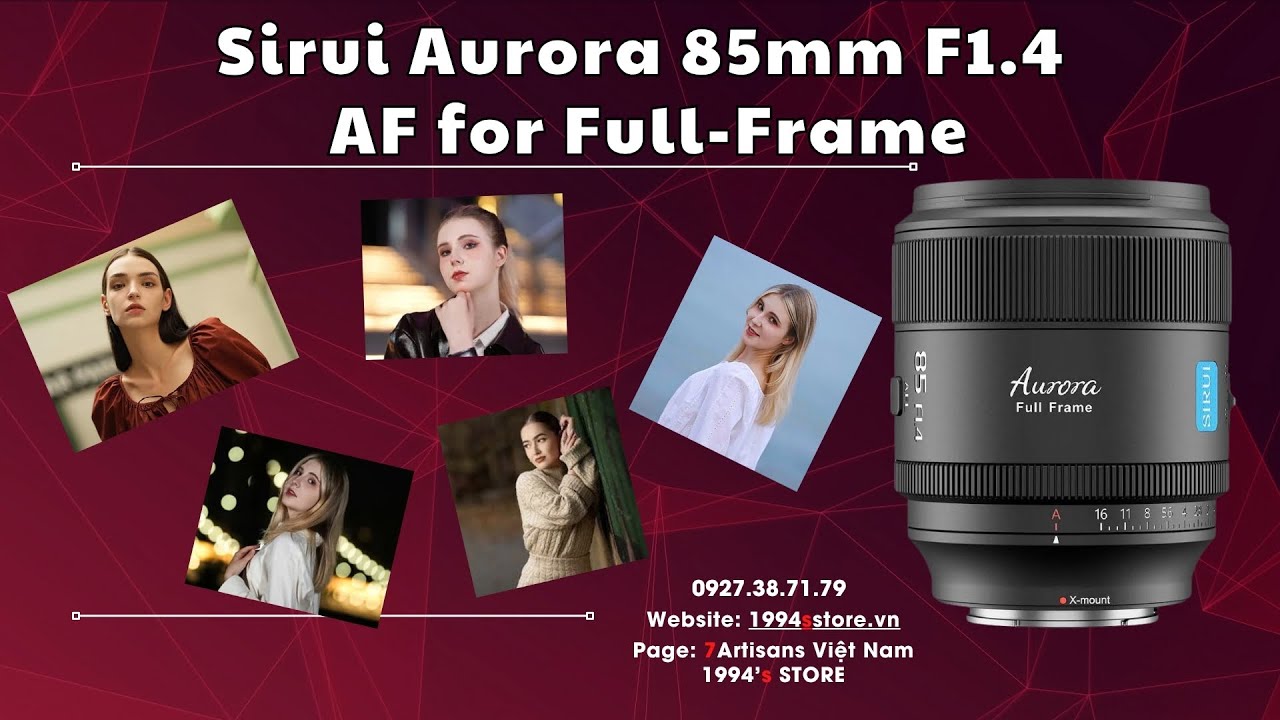Video Sirui Aurora 85mm F1.4 AF chuyên để chụp chân dung xóa phông