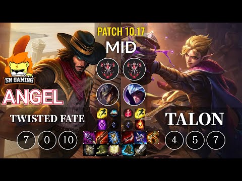 SN Angel Twisted Fate vs Talon Mid - KR Patch 10.17
