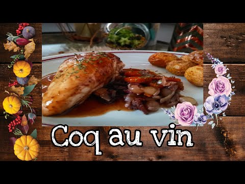 Coq au vin quick and easy recipe / slow cooker / ASMR