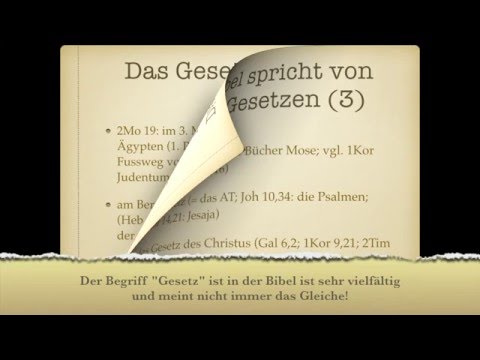 Roger Liebi - Gesetz und Gnade (Vortrag mit Folien und Bibelstellen)