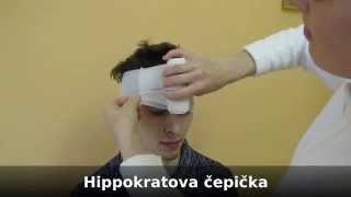 Obvazové techniky - hipokratova čepička Obvazové techniky - hipokratova čepička