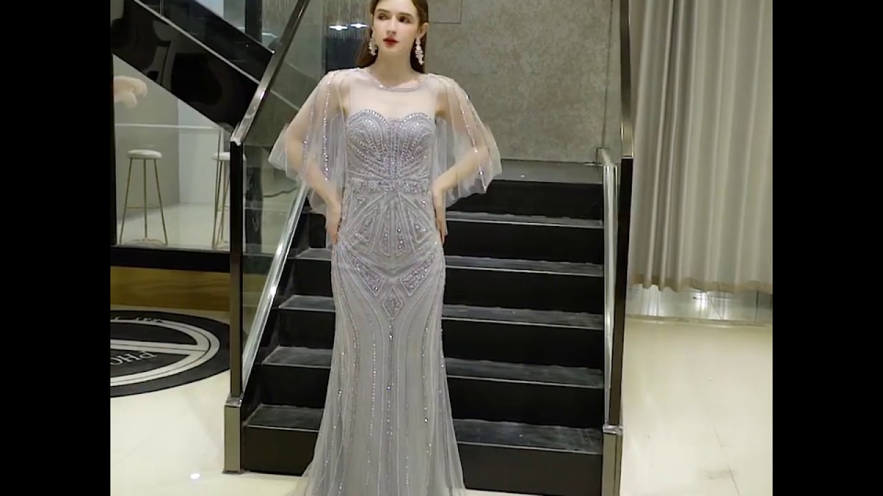 Grise Robes De Soirée Droite Robe Bohème Dos Nu Belle