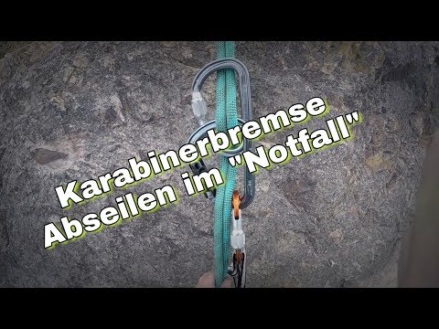 Bergrettung - Abseilen mit Karabinerbremse