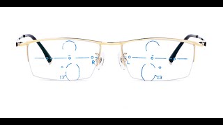 Download lagu Progressive Reading Glasses No Power On Top, Titanium Semi Rimless Glasses, Blue Cut Lenses mp3