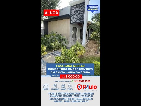 Casa para alugar no Condomínio Ondas Grandes – Santa Maria da Serra/SP