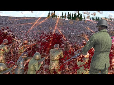 2 million Zombies attacked WW2 US army !!  Ultimate Epic Battle Simulator 2 |UEBS 2