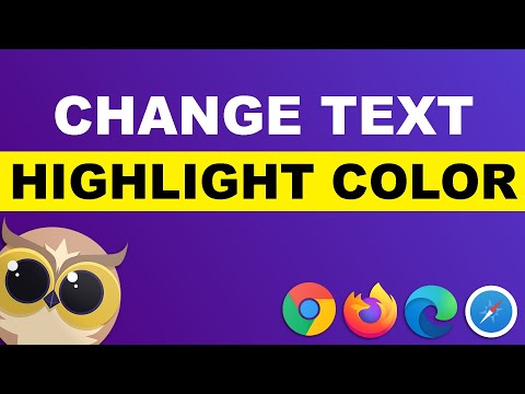 How to change the color of highlighted text on the web