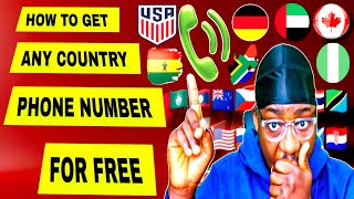Get any Country Phone number for free USA | UK | SA | NIG | CANADA | SPAIN | LESOTHO | UAE ETC