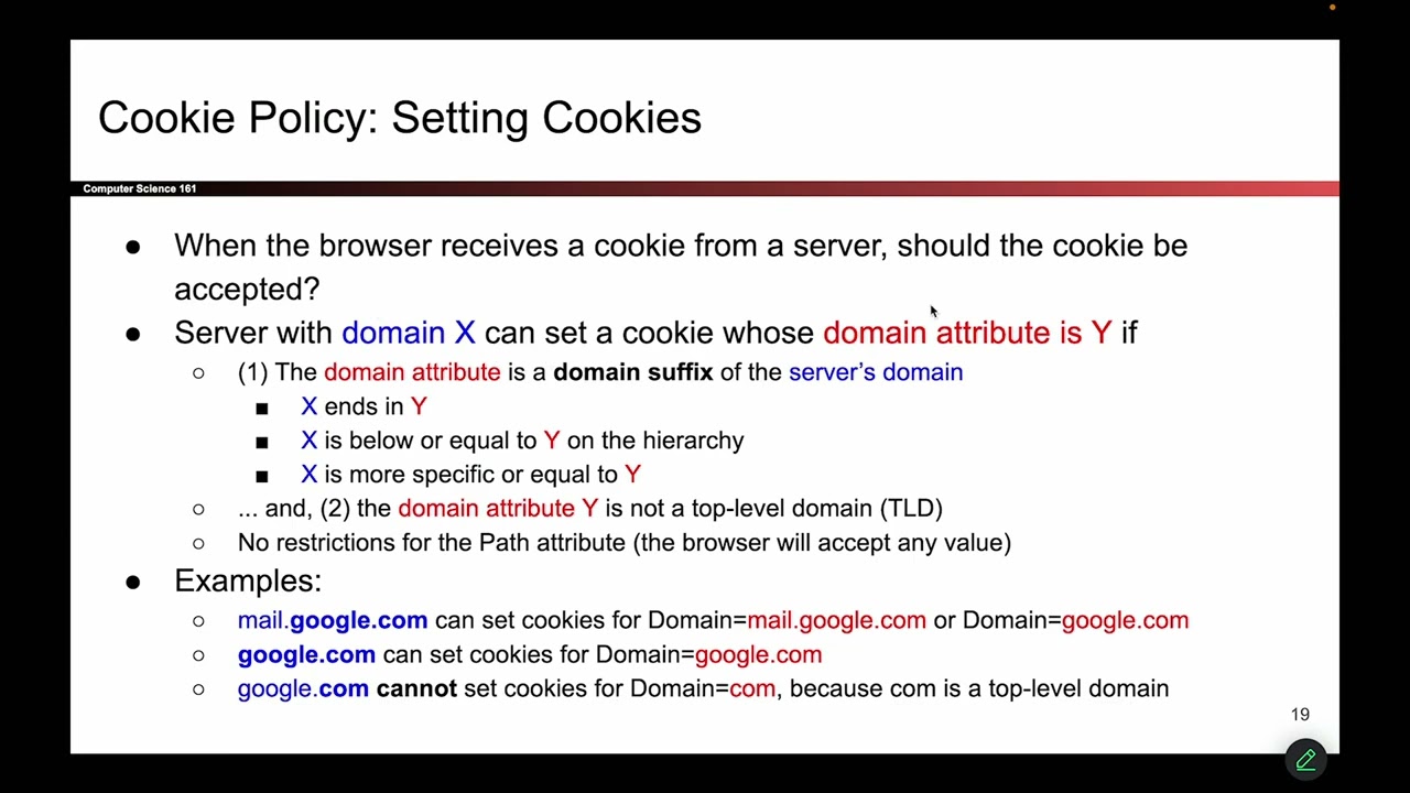 [WebSec2, Video 6] Cookie Policy - Setting