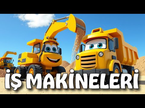 🚜🚛 İş Makineleri Şarkısı - Kamyon, Kepçe, Buldozer, Vinç, Silindir ve Mikser! | KokomikoKids 🎶👷‍♂️✨