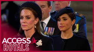 Kate Middleton & Meghan Markle Wear Pearl Jewelry For Queen Elizabeth’s Service