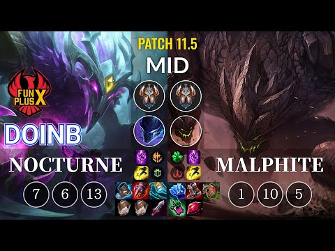 FPX Doinb Nocturne vs Malphite Mid - KR Patch 11.5