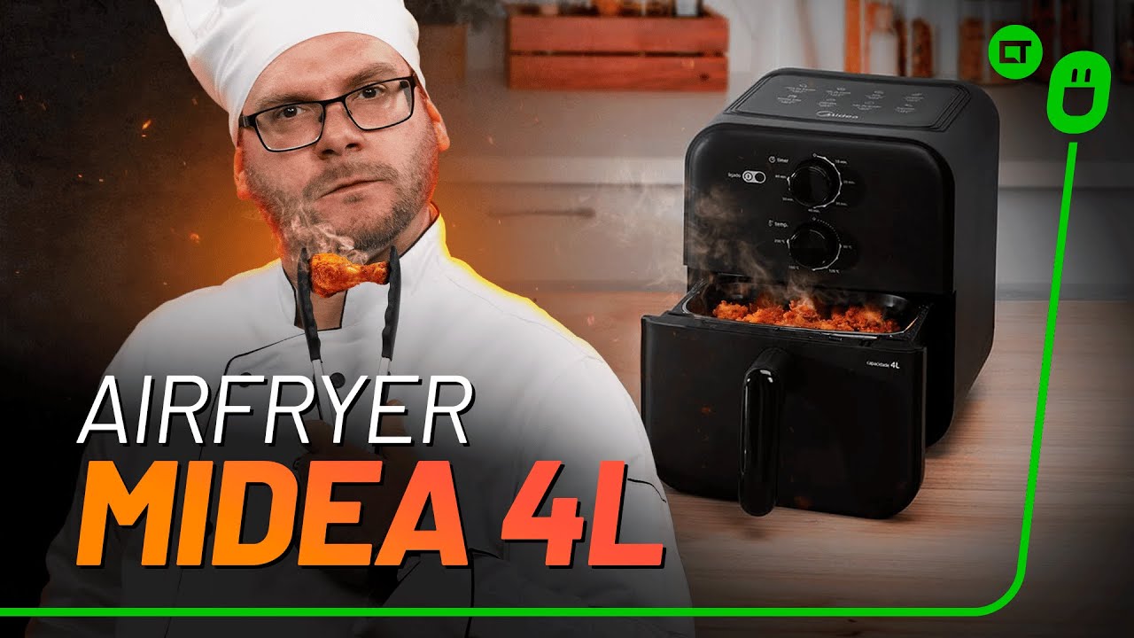Miniatura da avaliação em vídeo de Fritadeira Midea Air Fryer 6L