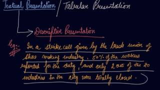 Textual Presentation | Class 11 Economics Presentation of Data