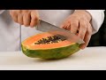 Cherry Pineapple Papaya Cutting ASMR Tropical Fruit Sounds For Sleep Relaxation