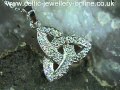 Celtic Trinity Knot Diamond Set Necklace