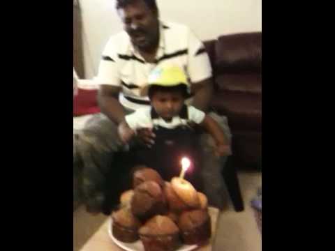 Vishanth 10th month cake cutting