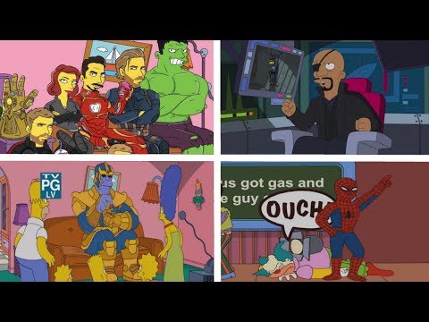 15 APARICIONES de SUPERHEROES de AVENGERS en LOS SIMPSONS que NO CONOCIAS