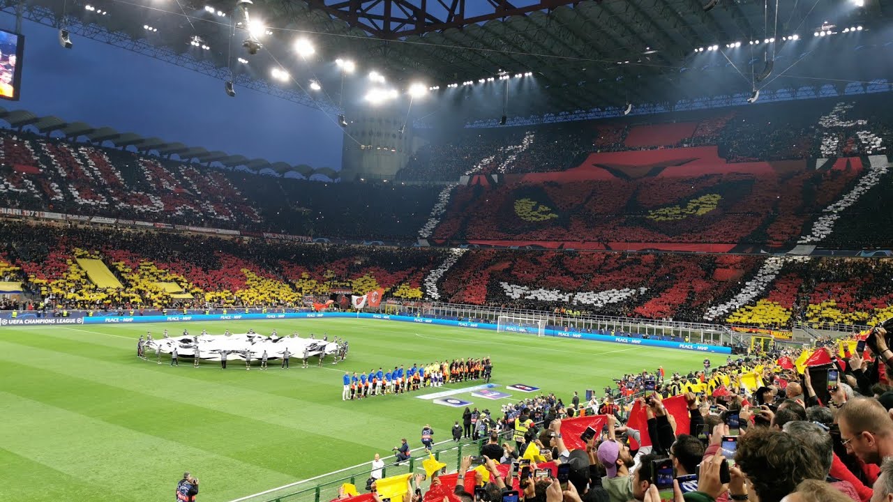 Milan vs. Inter | CHOREO CURVA SUD MILANO | Champions League anthem | semi-final May 2023