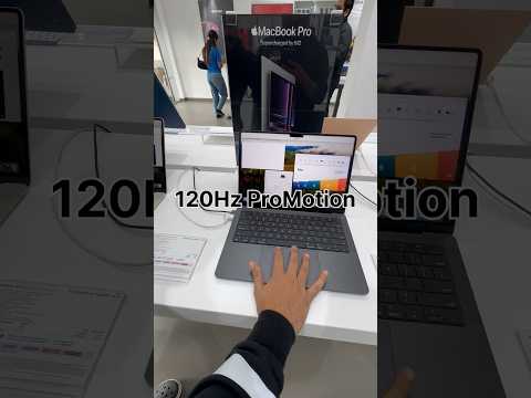 60Hz Vs. 120Hz ProMotion MacBook Pro 💻 #apple #macbookpro #tech #youtubeshorts #shorts