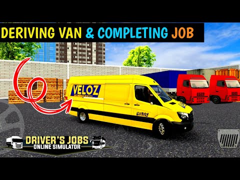 DRIVING VAN & COMPLETING JOB IN DRIVER JOBS ONLINE SIMULATOR | GAME PLAY | NEW UPDATE 0.54