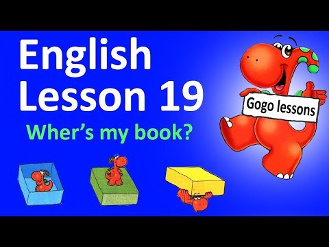 English Lesson 19 – Where’s my book? | ENGLISH VIDEO COURSE FOR KIDS