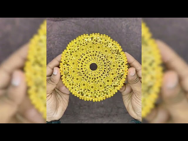 Lord Vishnu Sudarshana Chakra for Shringar and Decor - (5.5 inch diameter) video
