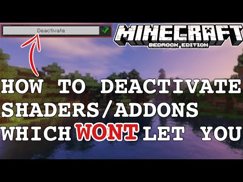LAZZA MCPE - How To Remove Shaders/Addons Which WONT Let You In Minecraft PE