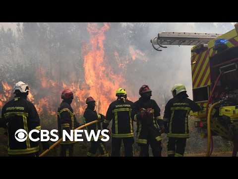 Firefighters battle destructive wildfire inferno in France, some evacuations are lifted
