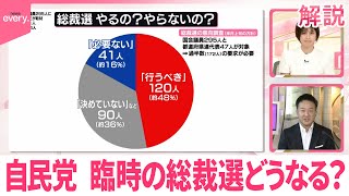 【解説】自民党、臨時の総裁選どうなる？  「賛成」「反対」議員の本音は