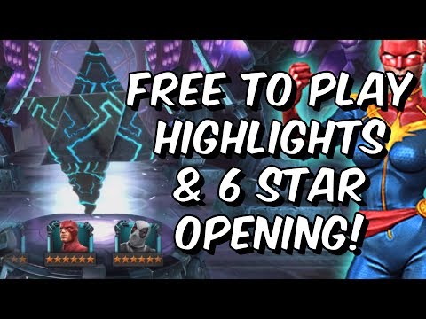 Free To Play 6 Star Crystal Opening & Marvel Challenge Highlights! - Marvel Contest of Champions