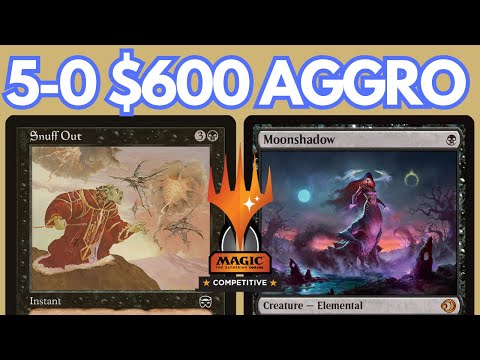 5-0 MOONSHADOW! Legacy Mono Black Aggro Trophy League with NO RESERVE LIST cards ft. Snuff Out. MTG