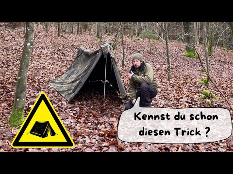 Dackelgarage Aufbau / Zeltbahn / Bundeswehr / bushcraft_bayern